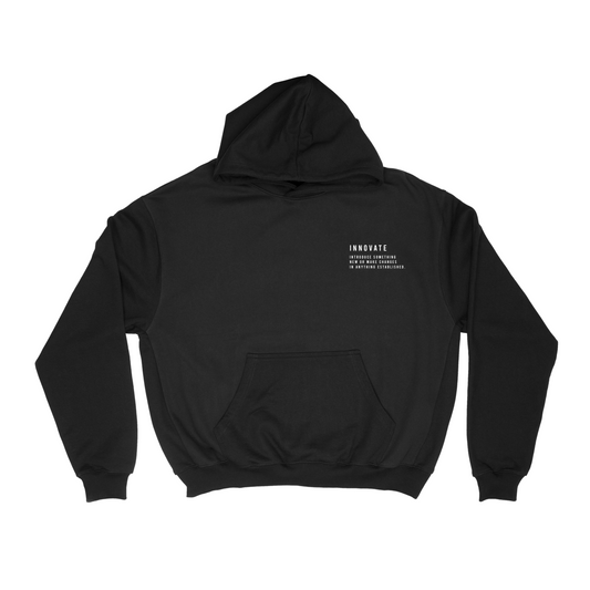 Vintage Classic Boxy Hoodie- Black