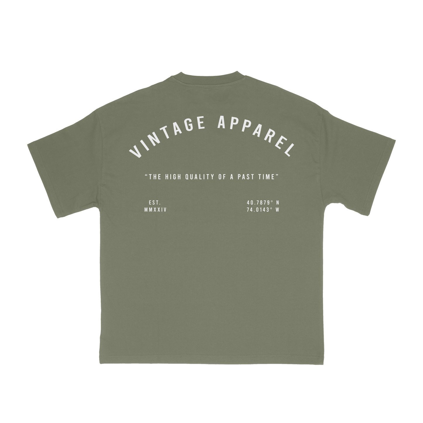 Vintage Classic Boxy Tee- Olive