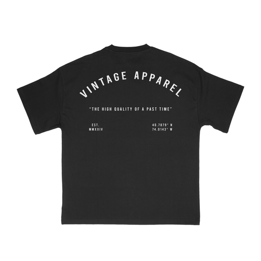 Vintage Classic Boxy Tee- Black